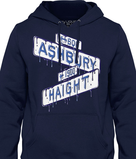 liquid blue Haight Ashbury Sign Hoodie