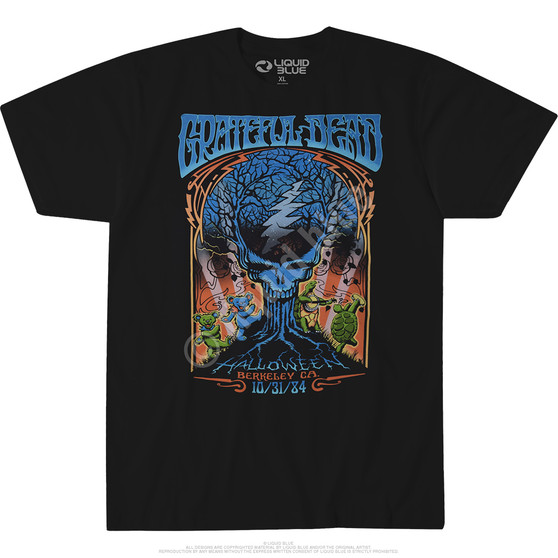 Liquid Blue Halloween Dead Black Athletic T-Shirt