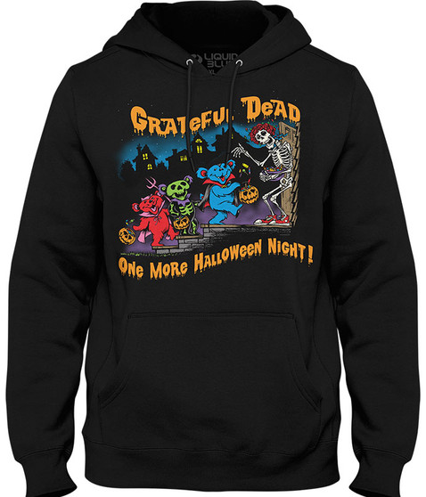 liquid blue Halloween Night Black Hoodie