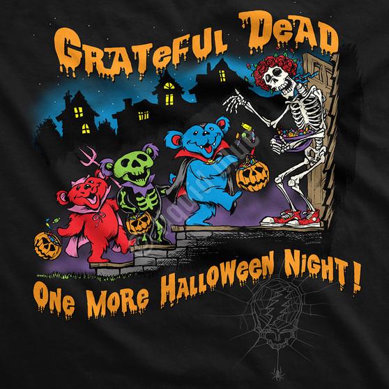 Liquid Blue Halloween Night Black T-Shirt