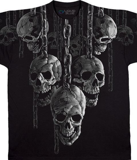 liquid blue Hanging Out Black T-Shirt