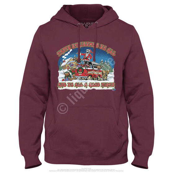 Liquid Blue Happy Christmas Hoodie