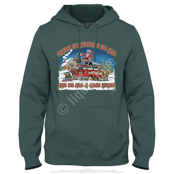 Liquid Blue Happy Christmas Hoodie