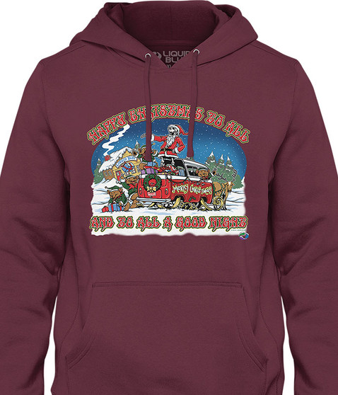 liquid blue Happy Christmas Hoodie