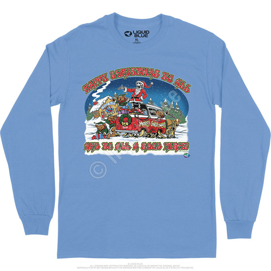 Liquid Blue Happy Christmas Long Sleeve T-Shirt