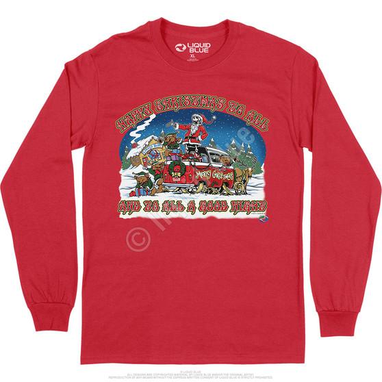 Liquid Blue Happy Christmas Long Sleeve T-Shirt
