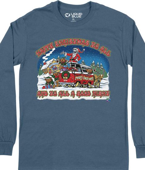 liquid blue Happy Christmas Long Sleeve T-Shirt