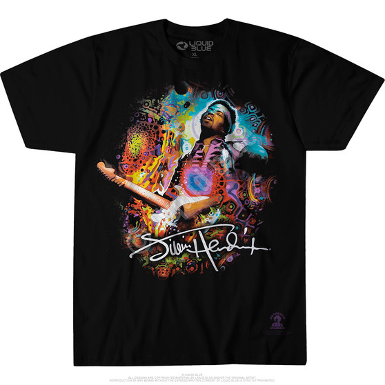 Liquid Blue Hendrix Angel Black T-Shirt