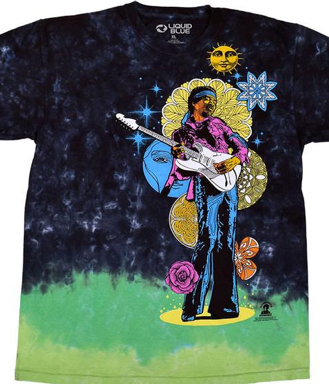liquid blue Hendrix Shrooms Tie-Dye T-Shirt