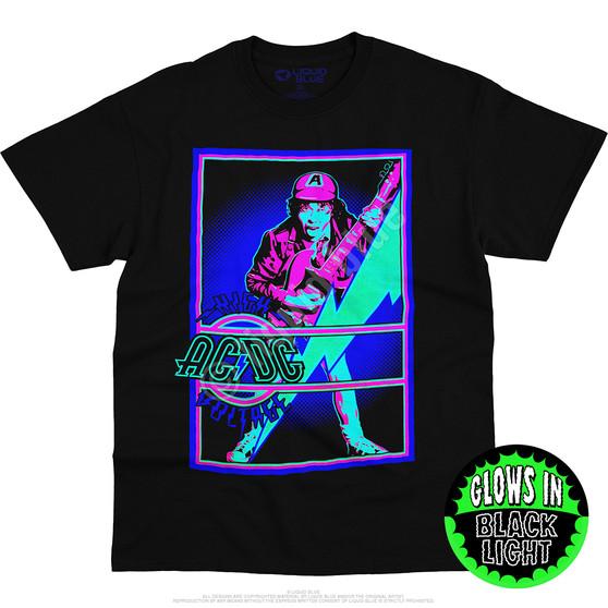 Liquid Blue High Voltage Blacklight Black T-Shirt