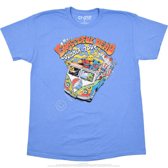 Liquid Blue Hippie Bus Blue T-Shirt