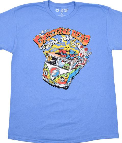 liquid blue Hippie Bus Blue T-Shirt