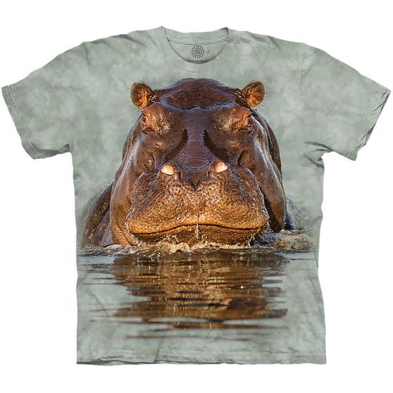 Liquid Blue Hippo Classic Cotton T-Shirt