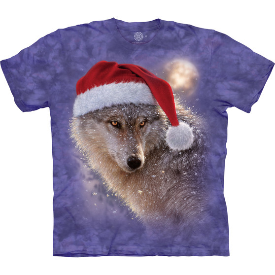 Liquid Blue Holiday Wolf Classic Cotton T-Shirt