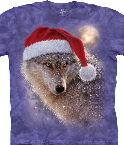 liquid blue Holiday Wolf Kids' T-Shirt