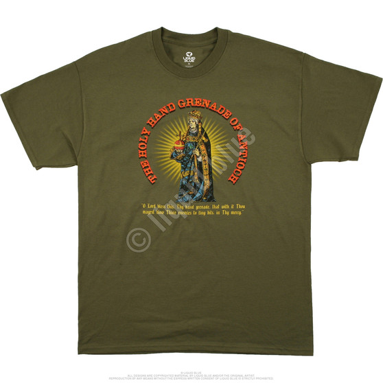 Liquid Blue Holy Hand Grenade Green T-Shirt