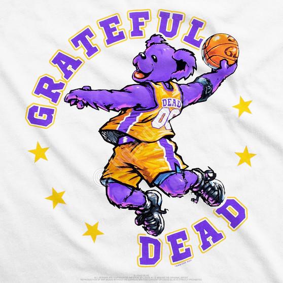 Liquid Blue Hoops Bear White T-Shirt