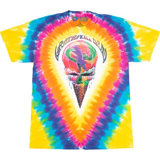 Liquid Blue Ice Cream Cone Tie-Dye T-Shirt