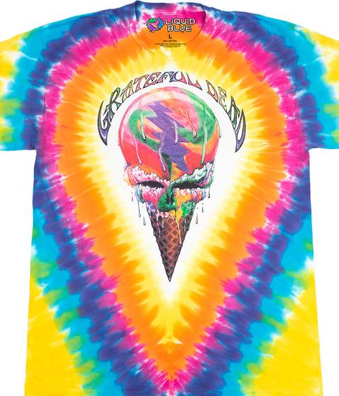 liquid blue Ice Cream Cone Tie-Dye T-Shirt