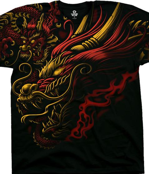 liquid blue Imperial Power Black T-Shirt