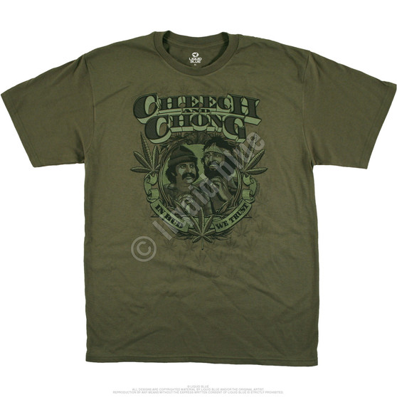 Liquid Blue In Bud We Trust Green T-Shirt