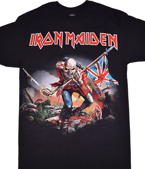 liquid blue Iron Maiden Trooper Black T-Shirt