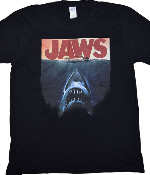 liquid blue Jaws Poster Again Black T-Shirt
