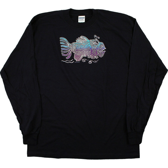 Liquid Blue Jerry Fish Navy Long Sleeve T-Shirt