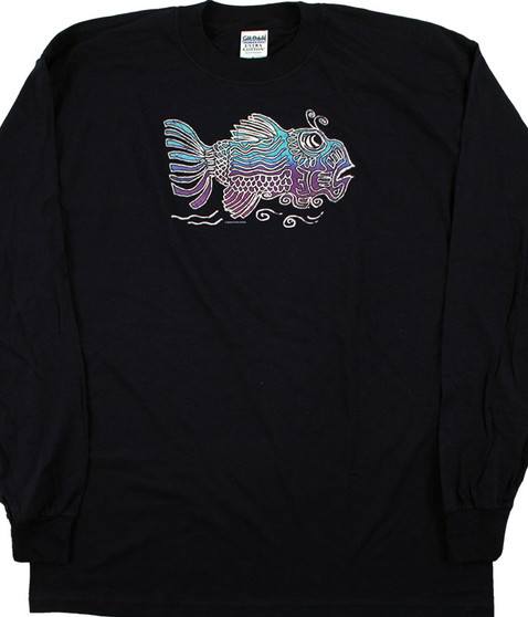 liquid blue Jerry Fish Navy Long Sleeve T-Shirt