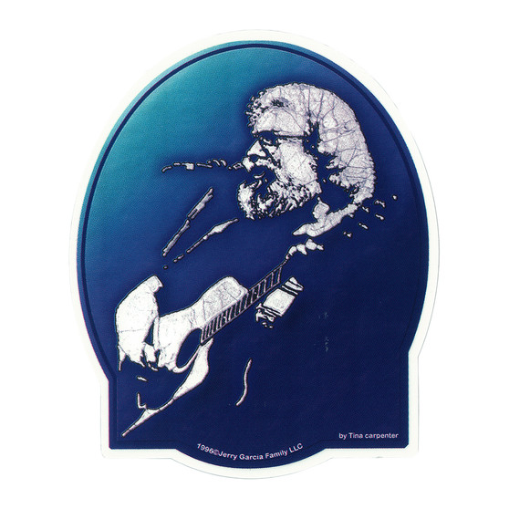 Liquid Blue Jerry Garcia Acoustic Sticker