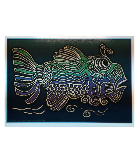 liquid blue Jerry Garcia Fish Window Sticker