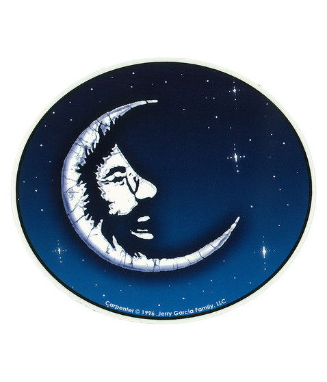 liquid blue Jerry Garcia Moon Sticker