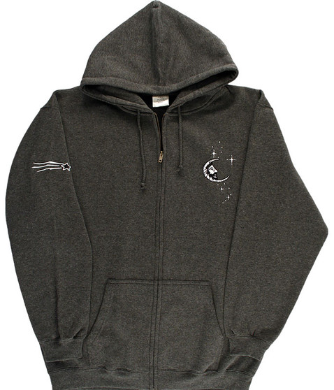 liquid blue Jerry Moon Zipper Grey Hoodie