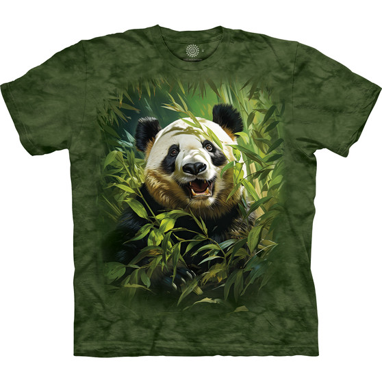 Liquid Blue Joyful Panda Classic Cotton T-Shirt
