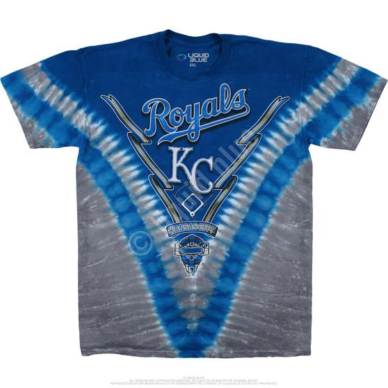 Liquid Blue Kansas City Royals V Tie-Dye T-Shirt