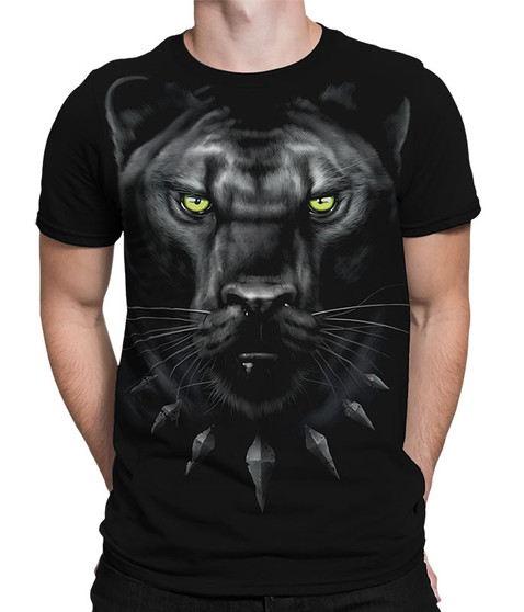 liquid blue King Panther Black Athletic T-Shirt