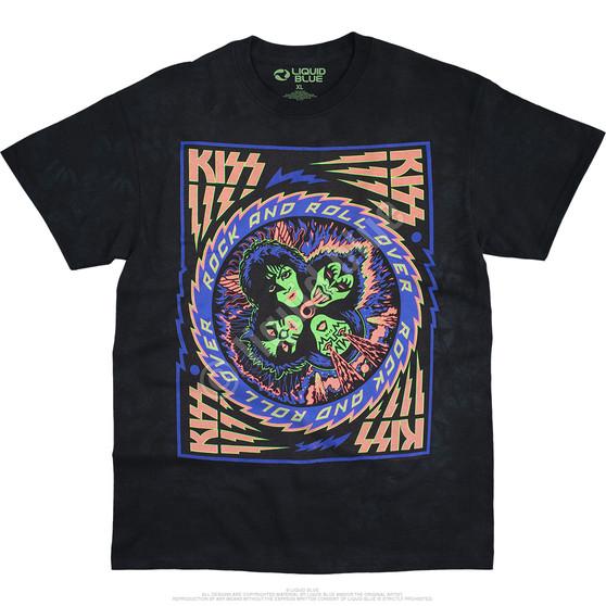 Liquid Blue KISS Blacklight Tie-Dye T-Shirt