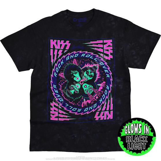 Liquid Blue KISS Blacklight Tie-Dye T-Shirt