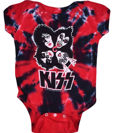 liquid blue KISS Burst Tie-Dye Onesie