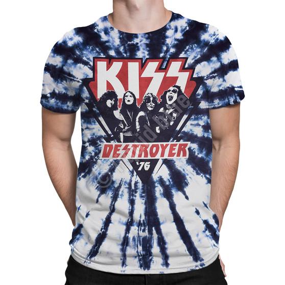 Liquid Blue KISS Destroyer '76 Tie-Dye T-Shirt