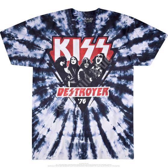 Liquid Blue KISS Destroyer '76 Tie-Dye T-Shirt
