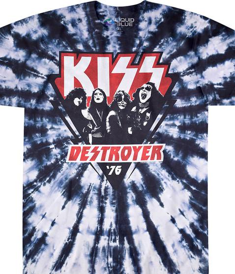 liquid blue KISS Destroyer '76 Tie-Dye T-Shirt