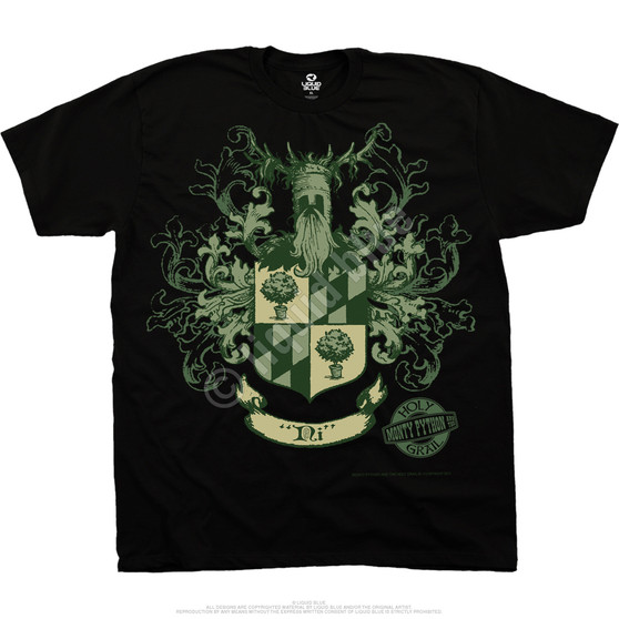 Liquid Blue Knights Of Ni Crest Black T-Shirt