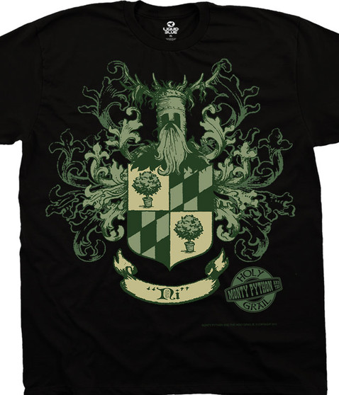 liquid blue Knights Of Ni Crest Black T-Shirt