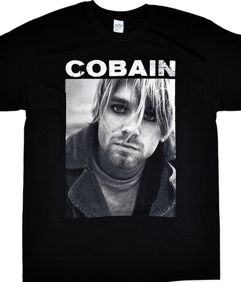 liquid blue Kurt Cobain Eyeliner Black T-Shirt