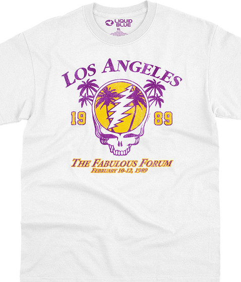 liquid blue LA Dead White T-Shirt