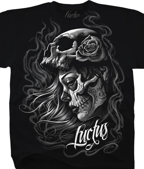liquid blue Lady of the Dead Black T-Shirt