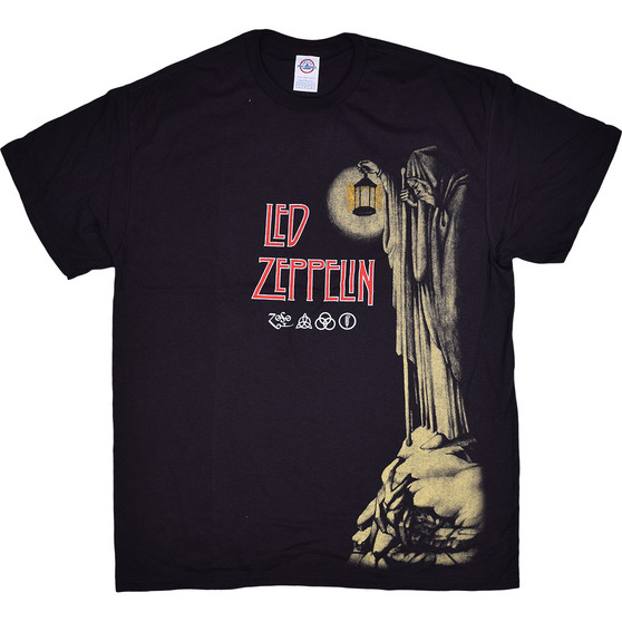 Liquid Blue Led Zeppelin Hermit Black T-Shirt