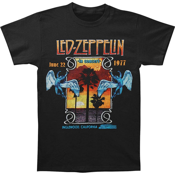 liquid blue Led Zeppelin Inglewood Black T-Shirt