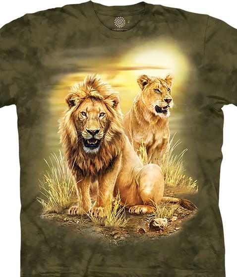 liquid blue Lion Pair Classic Cotton T-Shirt